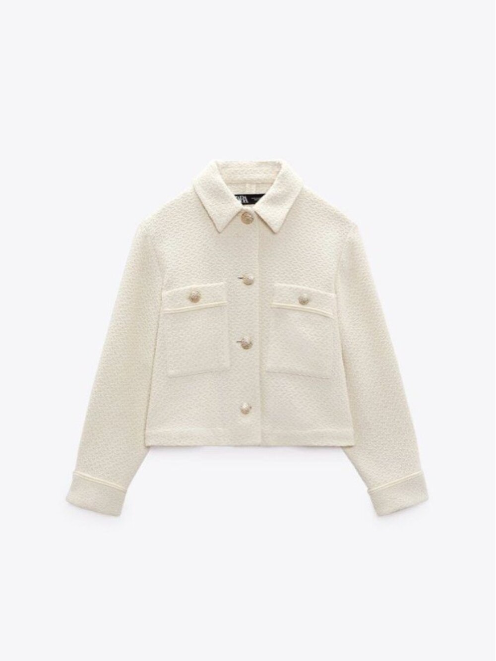 NWOT Zara Cream Textured Blazer